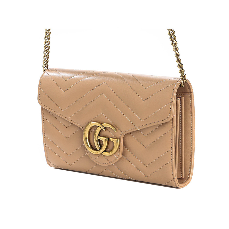 GUCCI 女士 Marmont Chevron 斜背包-5