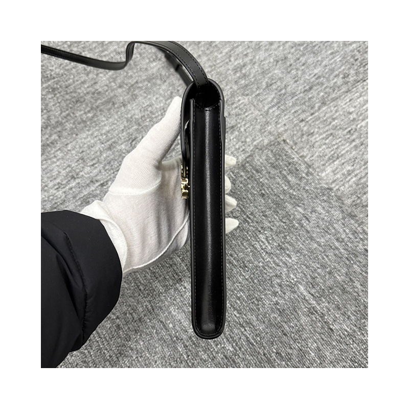 CELINE 金屬凱旋標誌亮面小牛皮手機袋 10K683DPV 38NO-15