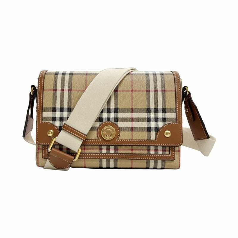 BURBERRY 女士格紋斜背包-4