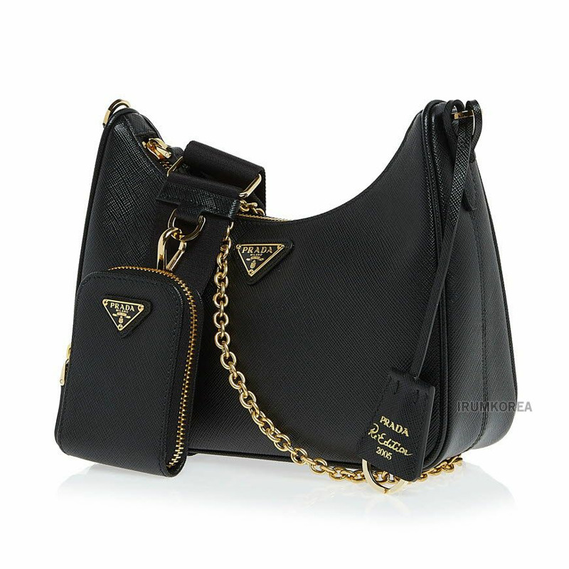 PRADA 女士復刻版皮革單肩包-1