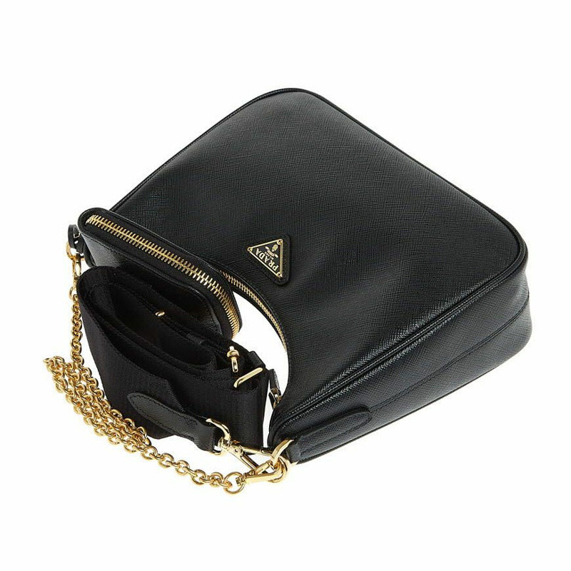 PRADA 女士復刻版皮革單肩包-3