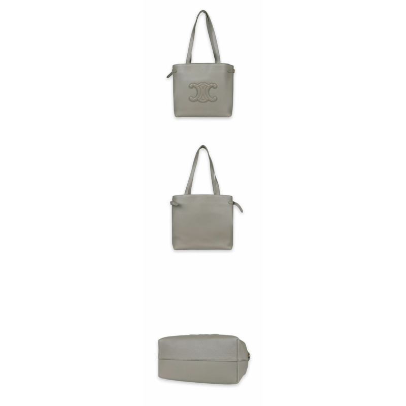 CELINE 中號絎縫 Triomphe Anais Cabas 手提包(鵝卵石色)116853ENY-2