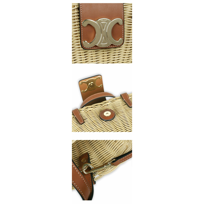 CELINE 女士錫杯手提包(天然色/棕色)116572FWE 02NT-3