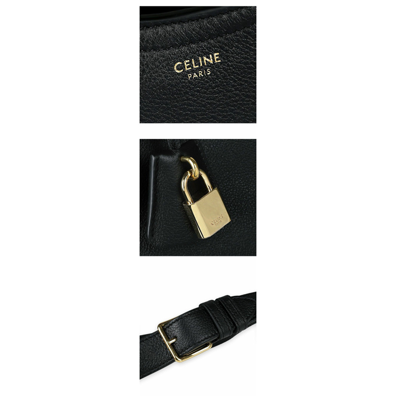 CELINE Meo 軟皮手提包(黑色)-3