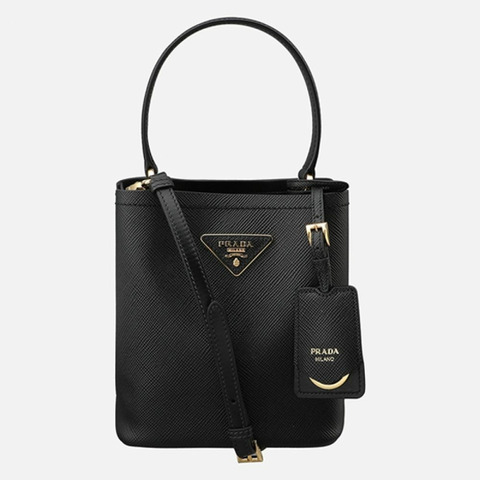 PRADA 5S Panier 小號雙桶包 黑色 1BA217 2ERX