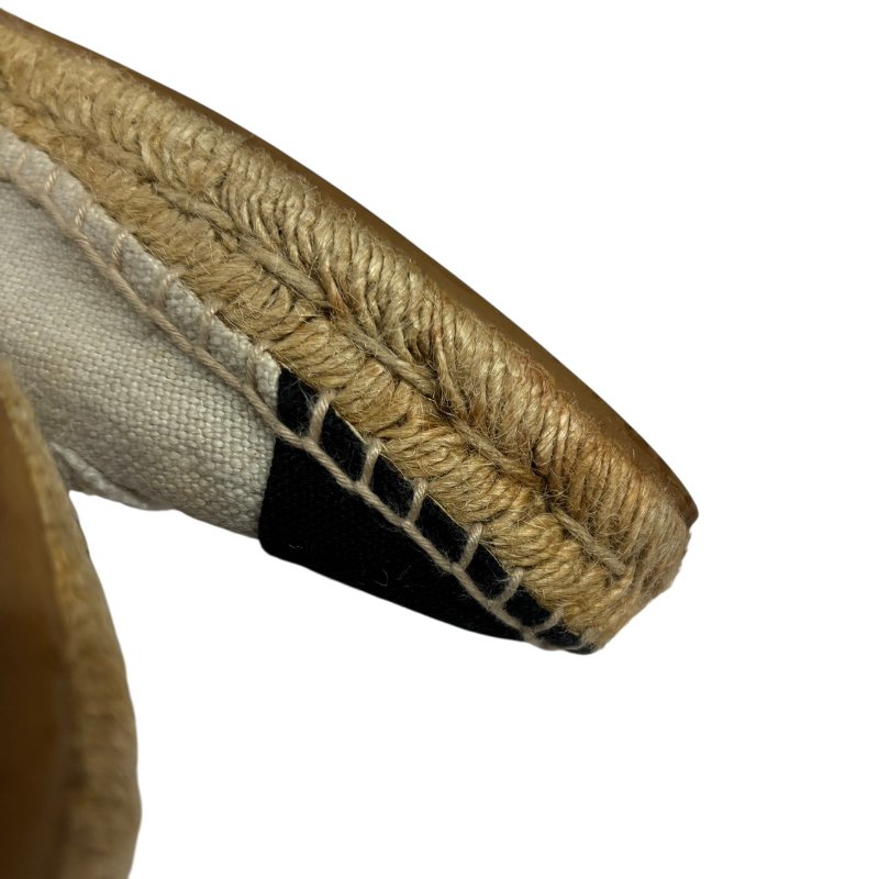 【美收精品】CHANEL黑頭白布平底鞋 4-551-10