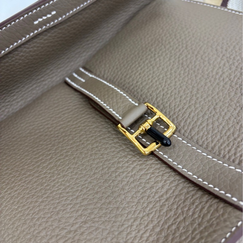 Hermes 愛馬仕 halzan25 大象灰 金扣 W刻 99近全新-5