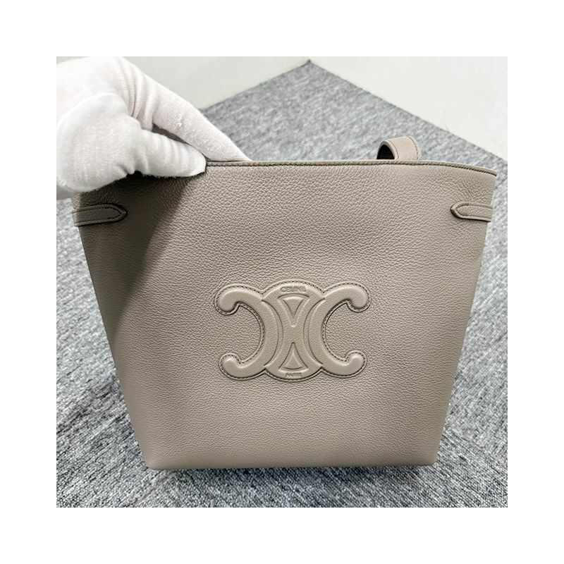 CELINE Triomphe Anais Cabas 單肩包 小號鵝卵石色 (118233ENY 10BL)-7