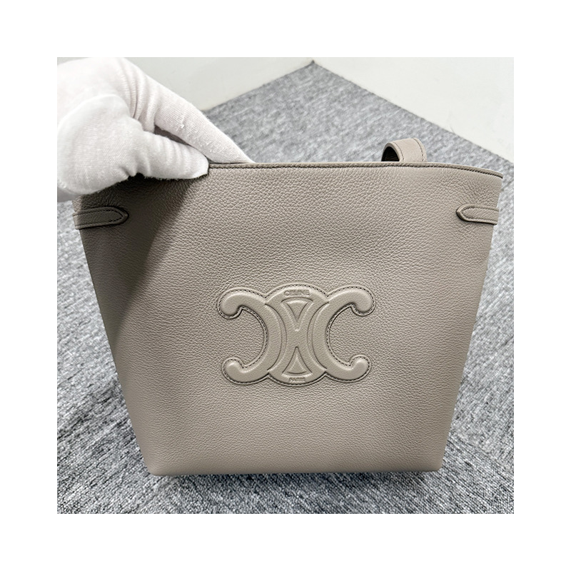 CELINE Triomphe Anais Cabas 單肩包 小號鵝卵石色 (118233ENY 10BL)-19