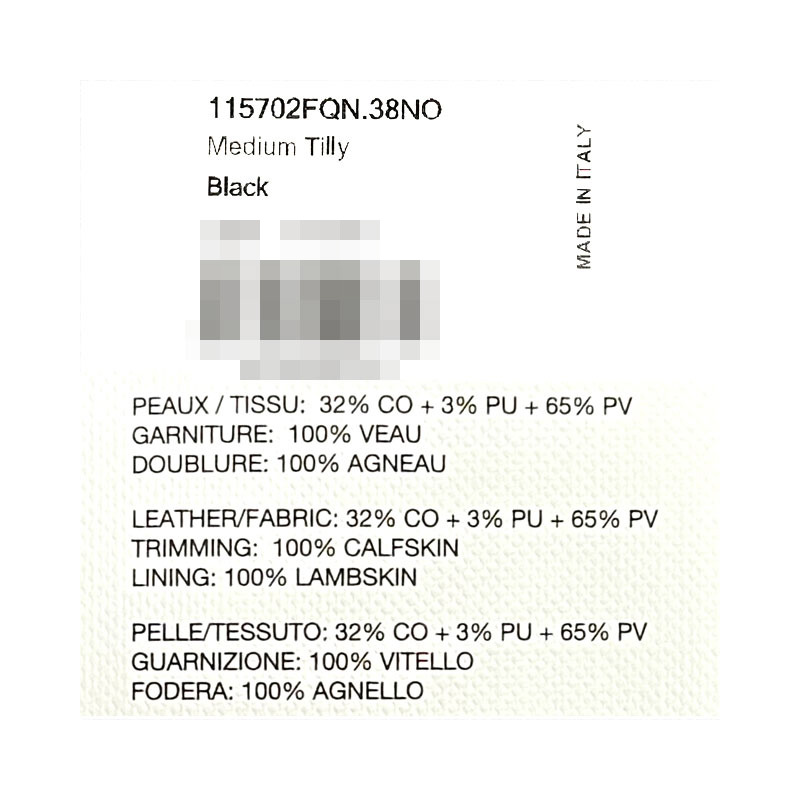 CELINE 雙色 Triomphe 帆布 Tilly 包,中號,黑色-25