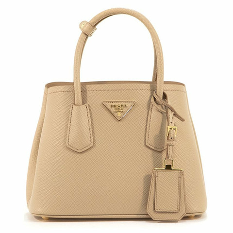 PRADA Saffiano 雙肩手提包 米色 1BG443 2A4A
