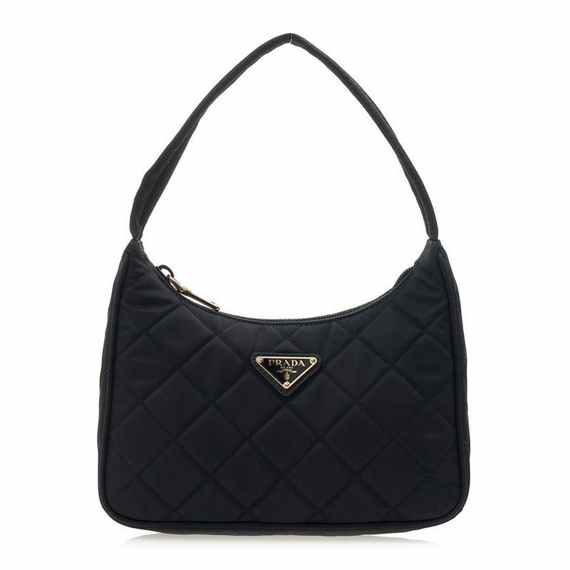 PRADA 絎縫三角形Logo單肩包 1NE051 2DYC F0002-0
