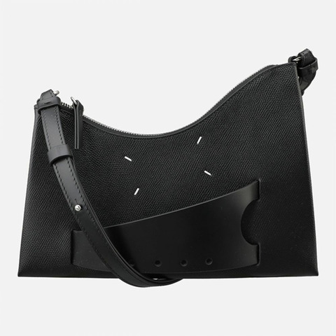 MAISON MARGIELA 5S Snatched Hobo 小號肩背包 黑色 P4745