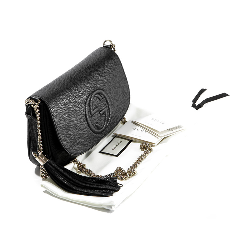 GUCCI 25SS 女士 Soho 流蘇單肩包 536224 A7M0G-19