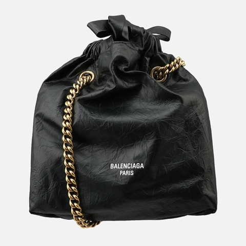 BALENCIAGA 5S Crush 小號單肩包 黑色 742942 210IT