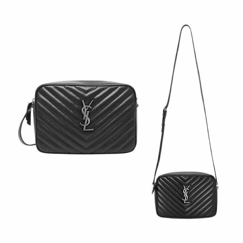 SAINT LAURENT 女士斜背相機包,銀色五金配件 761554 DV704 1000-2