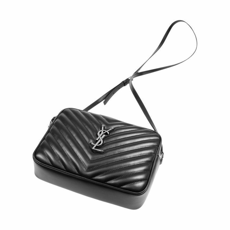 SAINT LAURENT 女士斜背相機包,銀色五金配件 761554 DV704 1000-6
