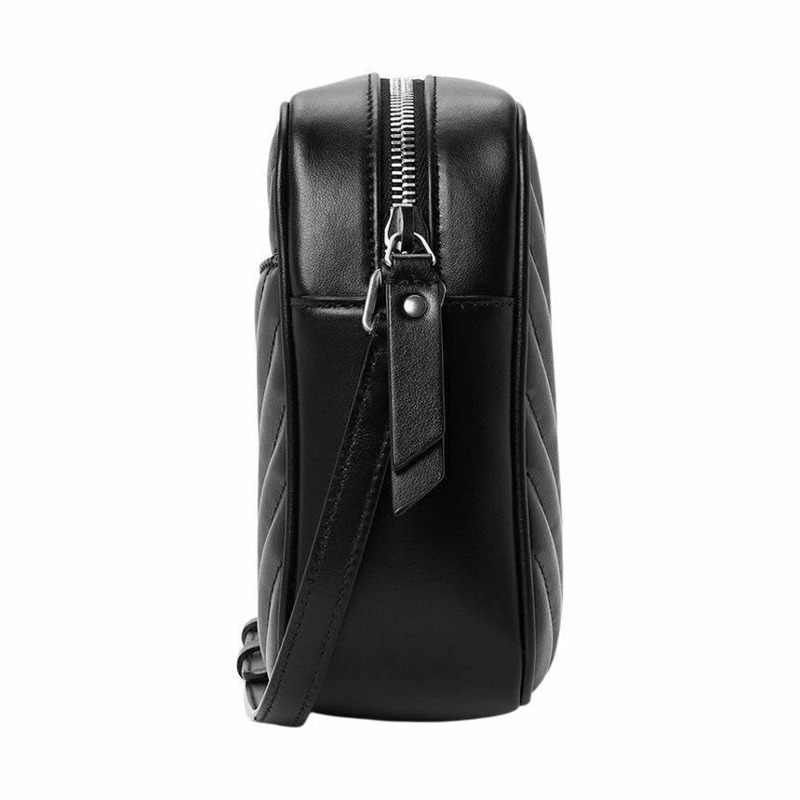 SAINT LAURENT 女士斜背相機包,銀色五金配件 761554 DV704 1000-7