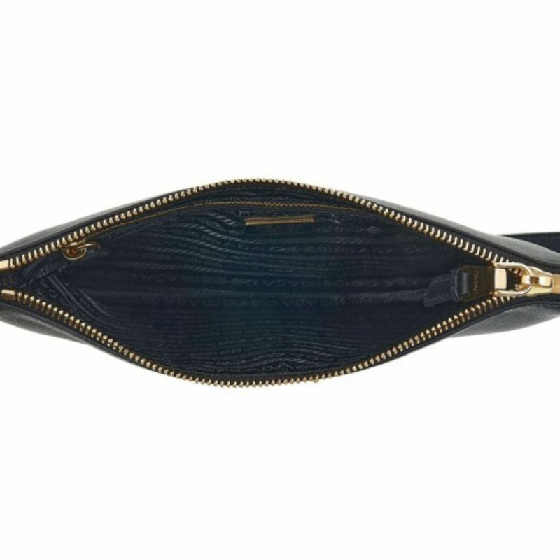 PRADA 黑色皮革肩背包,印記:1BC238 2CYS-8