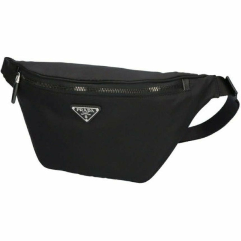 PRADA Saffiano尼龍腰包 黑色 印記:1BC238 2CYS F0002-3