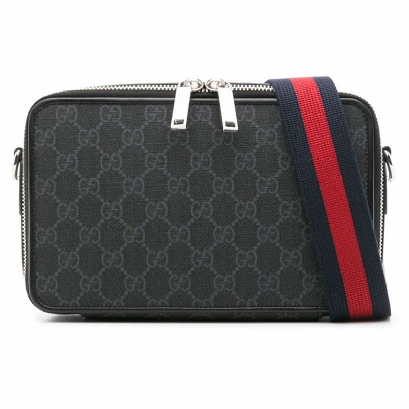 GUCCI 25SS GG Supreme 迷你肩斜背包 黑色 792456 FADJA-0