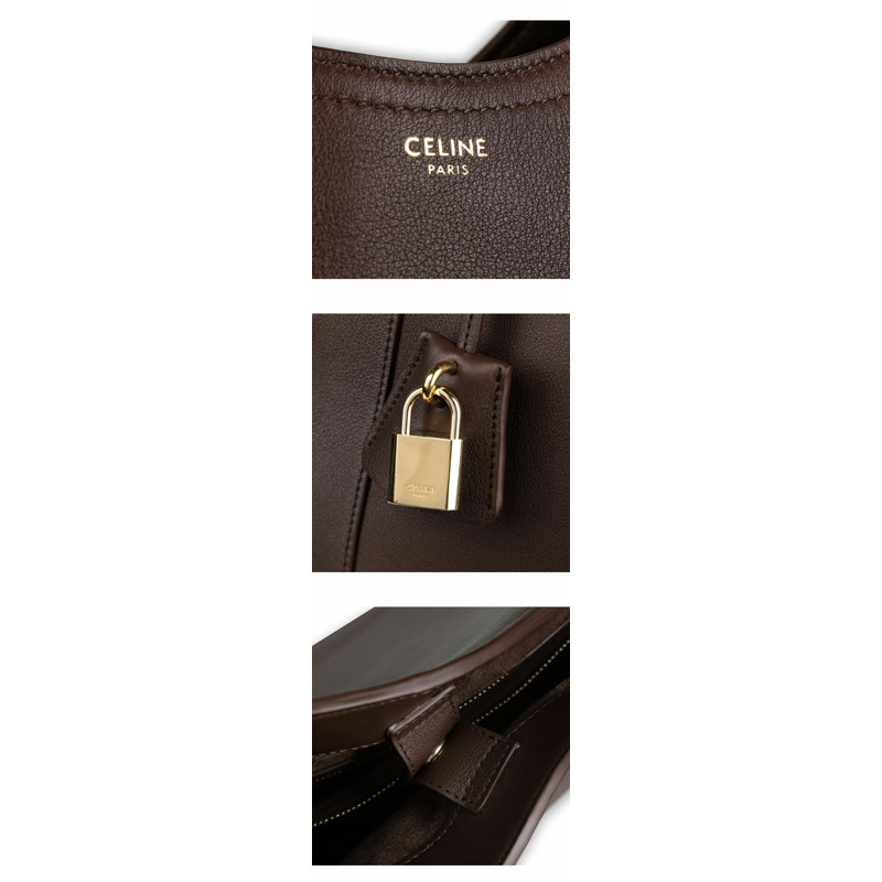CELINE 女士 Meo 大號真皮單肩包(栗色)-3