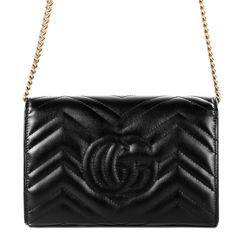 GUCCI GG Marmont 迷你鏈條斜背包 25SS (474575 DTD1T )-6