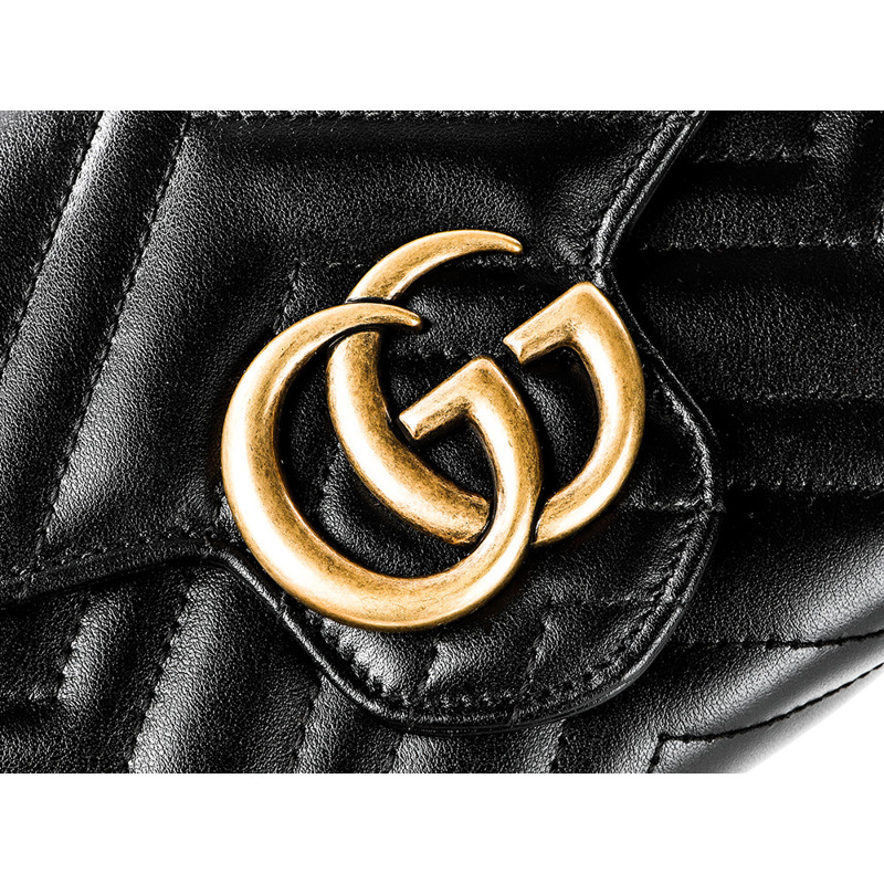 GUCCI GG Marmont 迷你鏈條斜背包 25SS (474575 DTD1T )-10