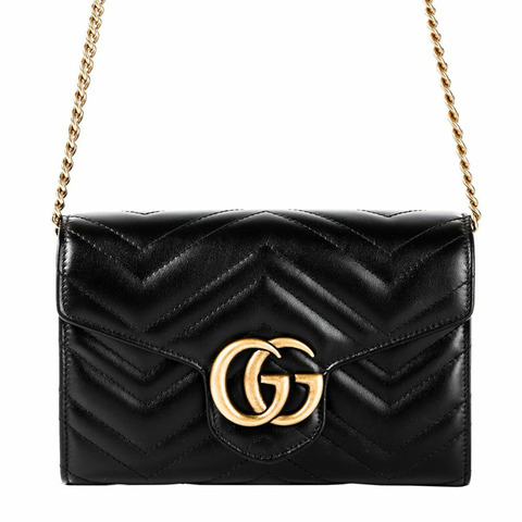 GUCCI GG Marmont 迷你鏈條斜背包 25SS (474575 DTD1T )