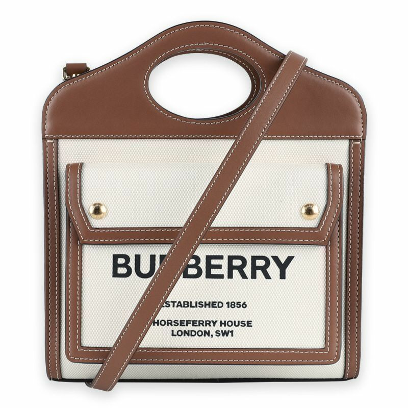BURBERRY Pocket Logo Mini Tote Bag 8039361 A1395-0
