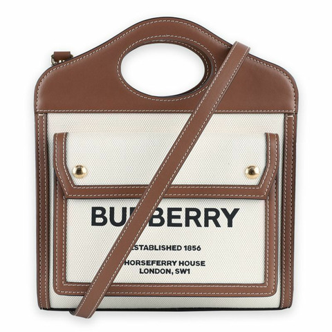 BURBERRY Pocket Logo Mini Tote Bag 8039361 A1395
