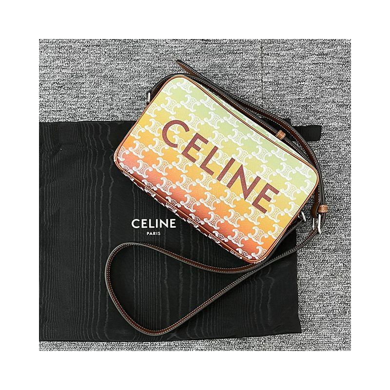 CELINE Sunset Triomphe 帆布斜背包（中）-1