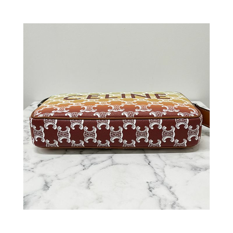 CELINE Sunset Triomphe 帆布斜背包（中）-6