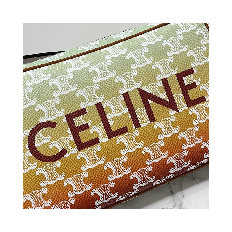 CELINE Sunset Triomphe 帆布斜背包（中）-7