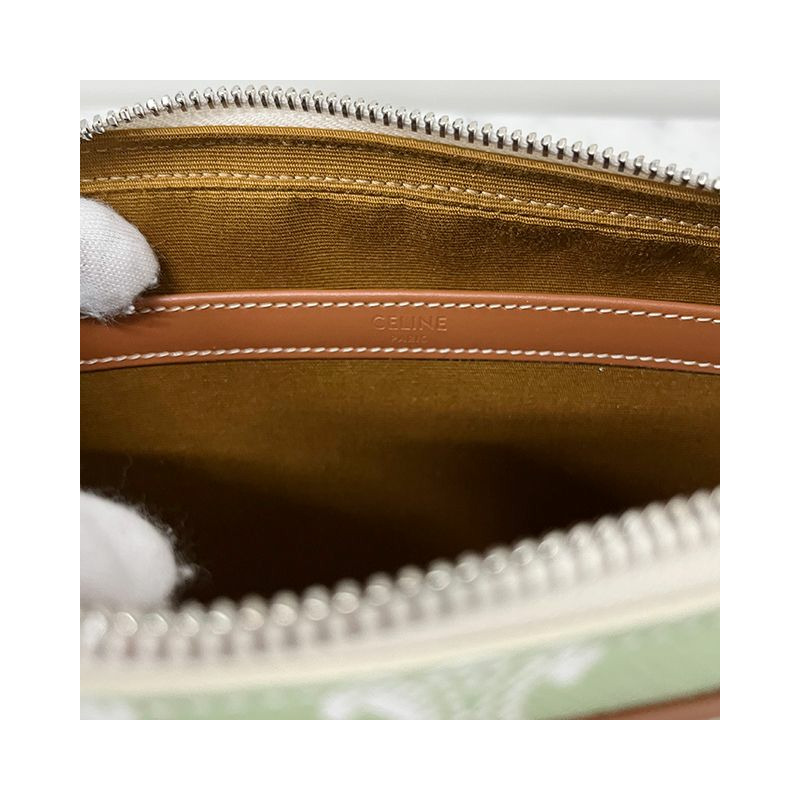 CELINE Sunset Triomphe 帆布斜背包（中）-9