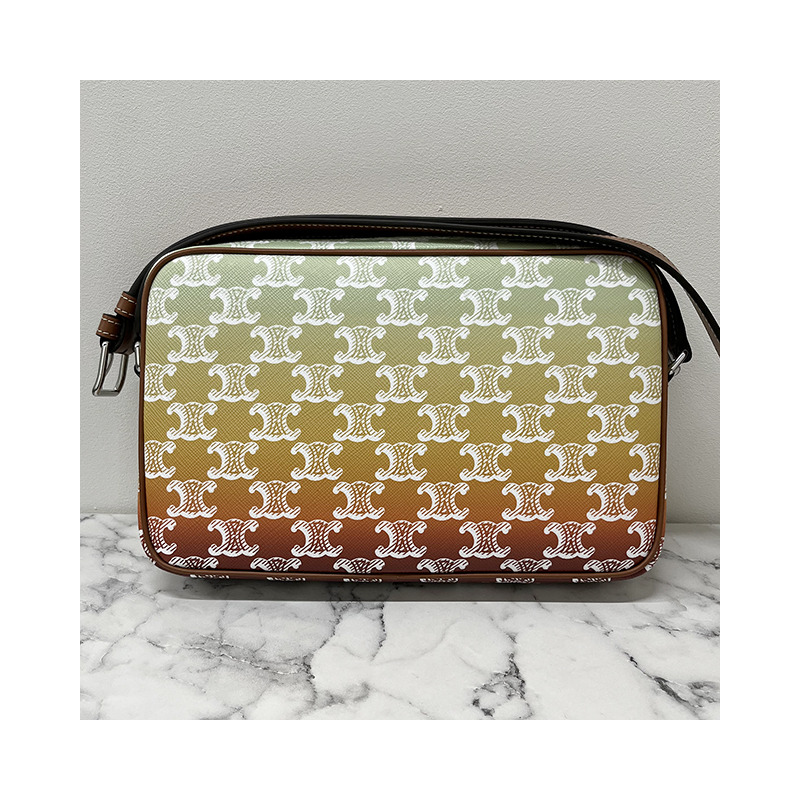 CELINE Sunset Triomphe 帆布斜背包（中）-15