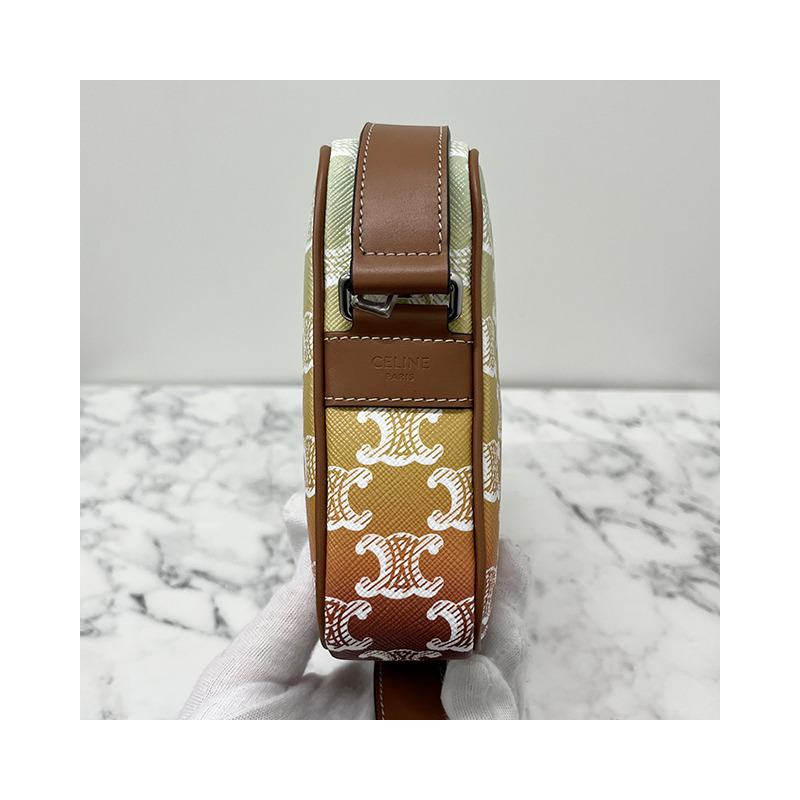 CELINE Sunset Triomphe 帆布斜背包（中）-16