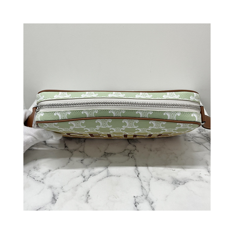 CELINE Sunset Triomphe 帆布斜背包（中）-17