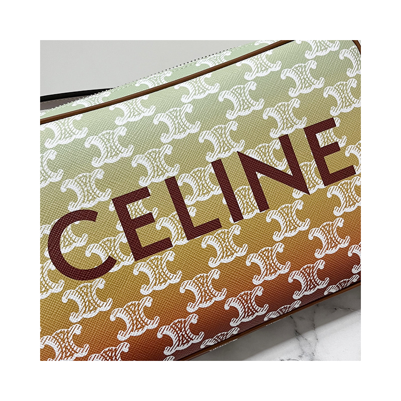 CELINE Sunset Triomphe 帆布斜背包（中）-19
