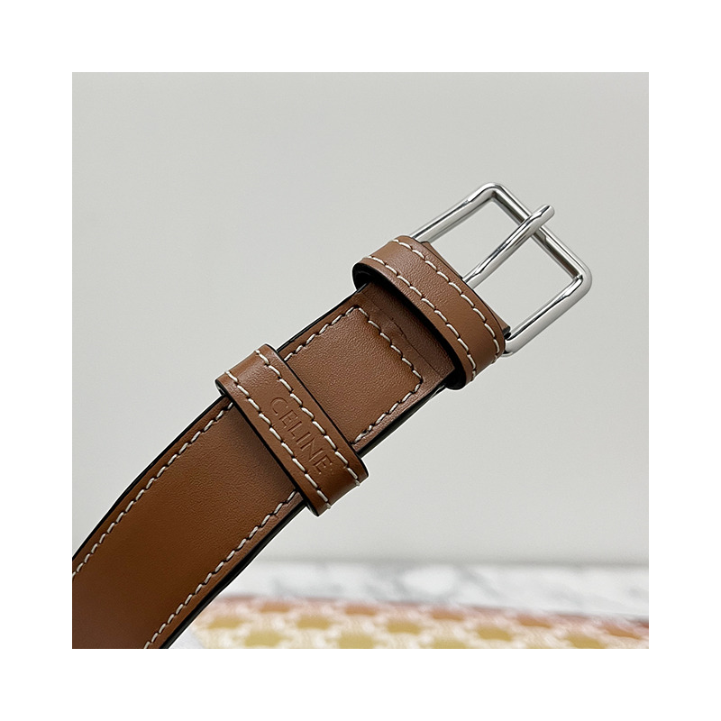 CELINE Sunset Triomphe 帆布斜背包（中）-23