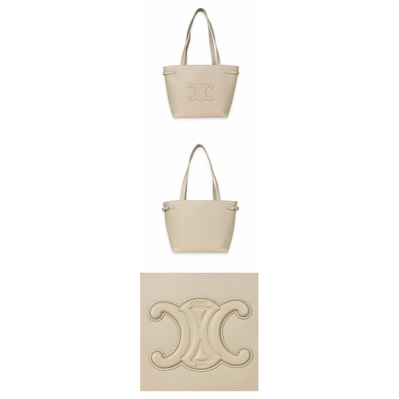 CELINE Quir Troignon 女士小號 Cabas 手提包(米色)118233ENY-2