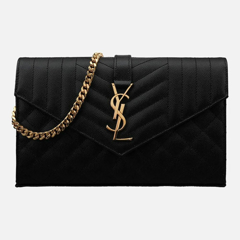 SAINT LAURENT 5S Monogram Mix 馬特拉塞凸紋鏈條斜背包 620280 BOW91