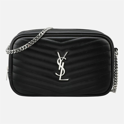 SAINT LAURENT 5S Lou 絎縫迷你肩背包 黑色 748849 DV702