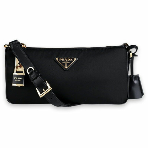 PRADA 女士 BORSE Rinalylon 小號肩背包（黑色）1BC234 2C8Q F0002