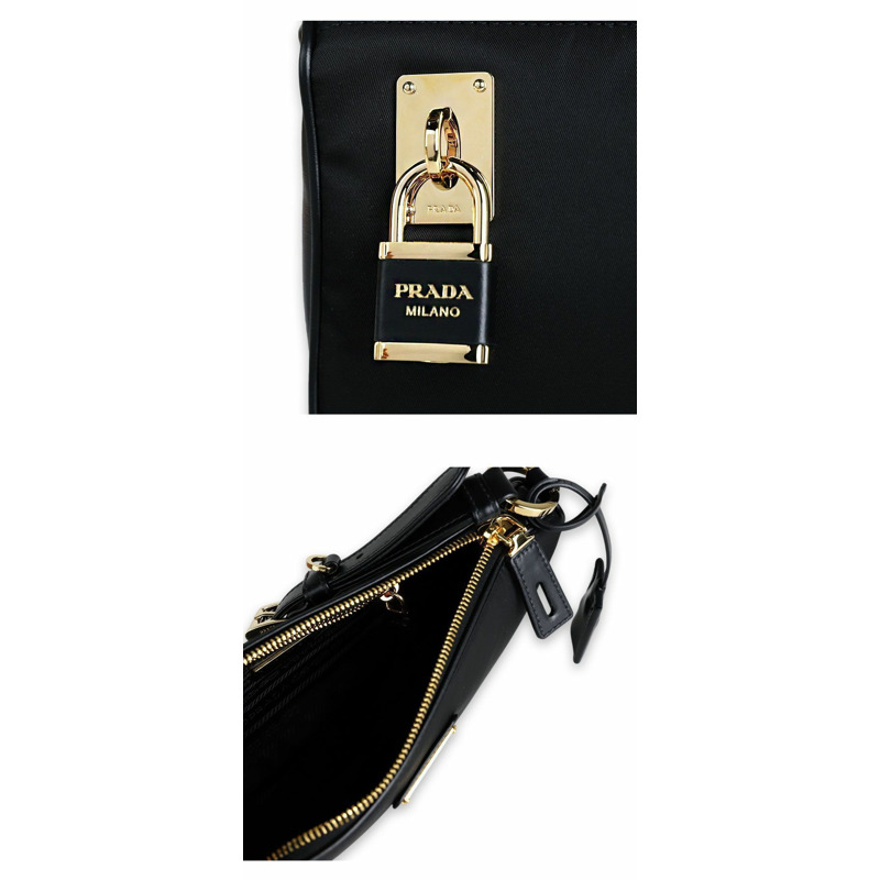 PRADA 女士 BORSE Rinalylon 小號肩背包(黑色)1BC234 2C8Q F0002-3
