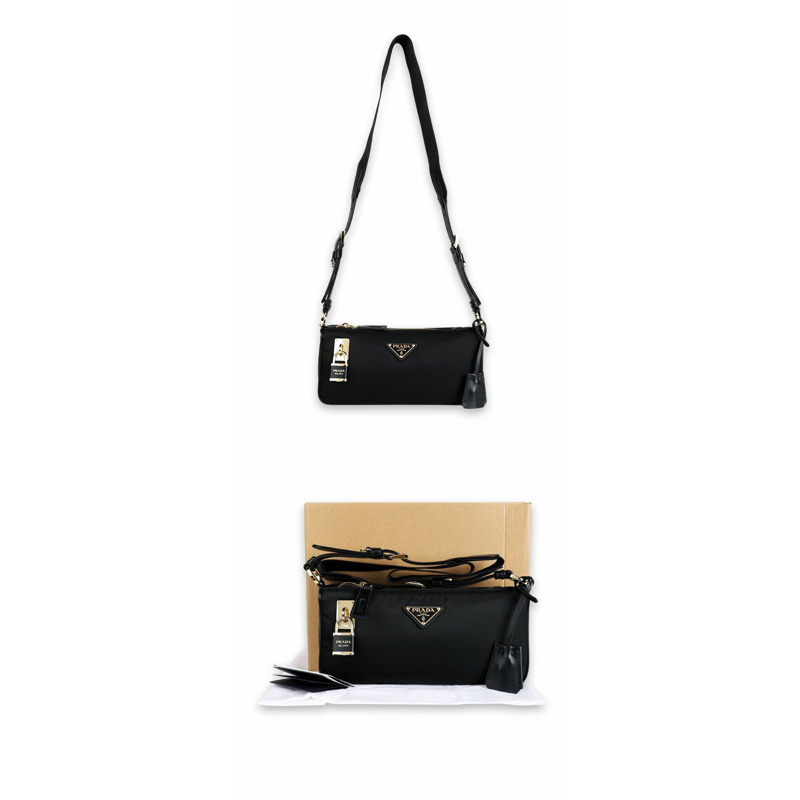 PRADA 女士 BORSE Rinalylon 小號肩背包(黑色)1BC234 2C8Q F0002-4