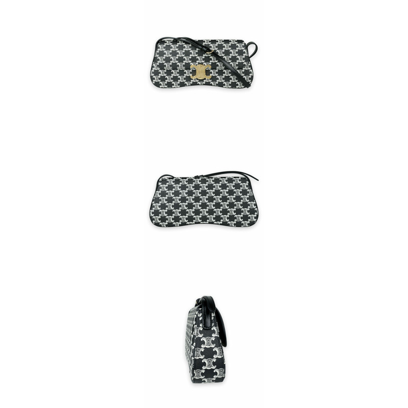 CELINE 女士 Triomphe 帆布中型拉桿箱(黑色)115532FQO 38NO-2