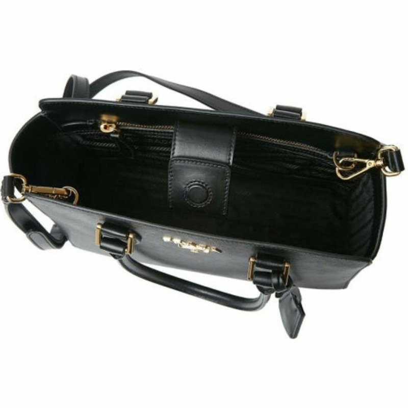 PRADA Saffiano 皮革手提包 黑色 1BA113 2EDV-8