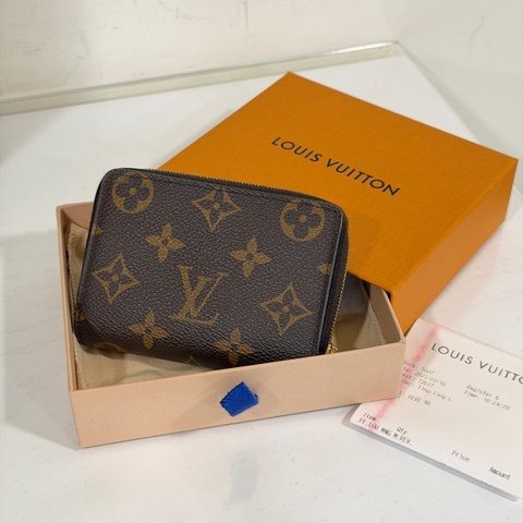 #大全配🈶台灣購證 🉑送禮 Lv雙面老花拉鍊小短夾 芯片款