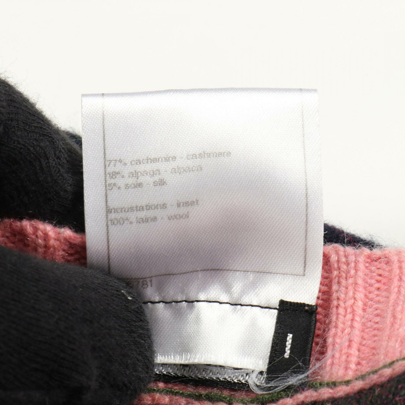 香奈兒短袖連身裙,真絲羊絨/羊駝毛混紡,藏青色、粉紅色、綠色,#40,二手女裝-3